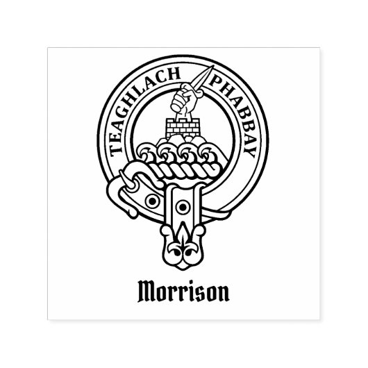 Clan Morrison Wappen Selbstfärbende Briefmarke Permastempel (Design)