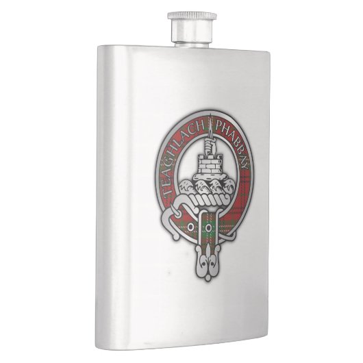 Clan Morrison Wappen & Tartan Flask Flachmann (Rechts)