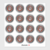 Clan Morrison Wappen & Tartan Knot Sticker (Blatt)