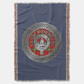Clan Morrison Wappen & Tartan Knot Throw Blanket Decke (Vorderseite Vertikal)