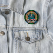 Clan Morrison Wappen über die Jagd auf Tartan Button (Beispiel)