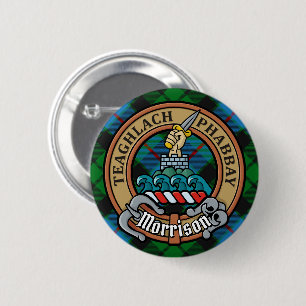 Clan Morrison Wappen über die Jagd auf Tartan Button