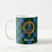 Clan Morrison Wappen über die Jagd auf Tartan Kaffeetasse (Links)
