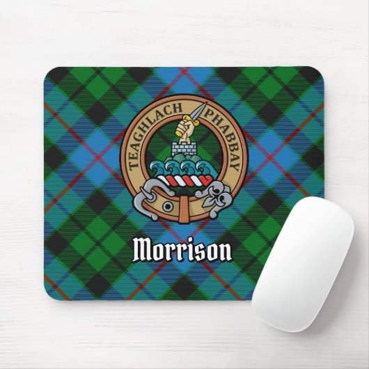 Clan Morrison Wappen über die Jagd auf Tartan Mousepad (Mit Mouse)