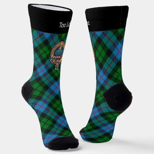 Clan Morrison Wappen über die Jagd auf Tartan Sock Socken (Gewinkelt)
