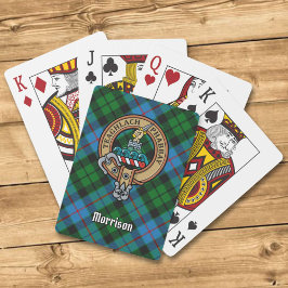 Clan Morrison Wappen über die Jagd auf Tartan Spielkarten