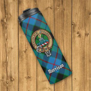 Clan Morrison Wappen über die Jagd auf Tartan Thermosbecher
