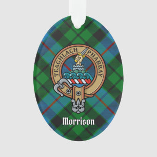 Clan Morrison Wappen über die Jagd Tartan Ornament