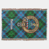 Clan Morrison Wappen über Jagdtartan Decke (Vorderseite)