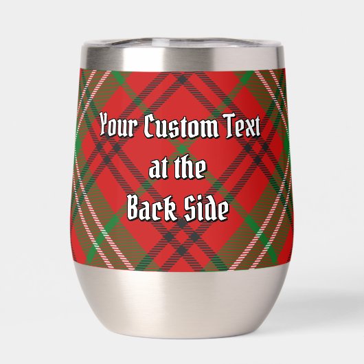 Clan Morrison Wappen über Red Tartan (Rückseite)