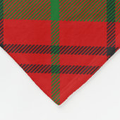 Clan Morrison Wappen über Red Tartan Fleecedecke (Ecke)