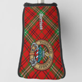 Clan Morrison Wappen über Red Tartan Golf Headcover (Rotieren 90)