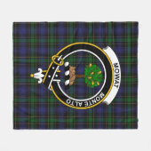 Clan Mowat Tartan Kariert Fleecedecke (Vorderseite (Horizontal))