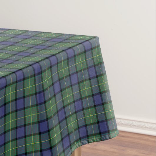Clan Muir Blue und Green Scottish Tartan Tischdecke (Beispiel)