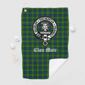 Clan Muir oder mehr Wappen Abzeichen & Tartan Golfhandtuch (Insitu)