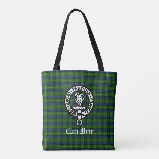 Clan Muir oder mehr Wappen Abzeichen & Tartan Tasche (Rückseite)