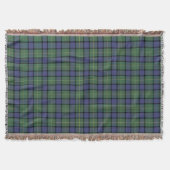 Clan Muir Tartan Blau und Grün Kariert Decke (Vorderseite)