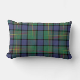 Clan Muir Tartan Blau und Grün Kariert Lendenkissen