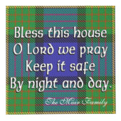 Clan Muir Tartan House Blessing Würfel (Vorderseite)