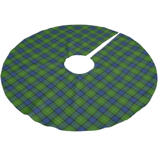 Clan Muir Tartan Polyester Weihnachtsbaumdecke (Schrägansicht)