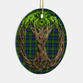 Clan Muir Tartan und keltischer Baum des Lebens Keramikornament (Rechts)