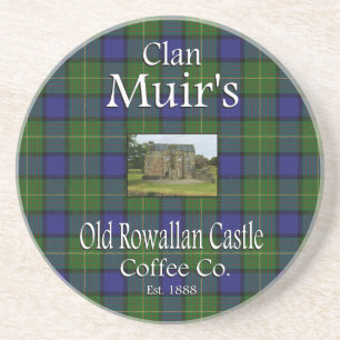 Clan Muir's Old Rowallan Castle Coffee Co. Sandstein Untersetzer