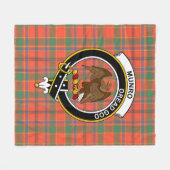 Clan Munro Ancient Tartan Kariert Fleecedecke (Vorderseite (Horizontal))