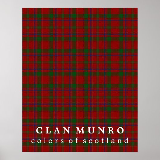 Clan Munro Colors of Scotland Tartan Poster (Vorne)