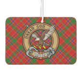 Clan Munro Crest over Tartan Autolufterfrischer (Vorderseite)