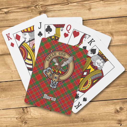 Clan Munro Crest over Tartan Spielkarten