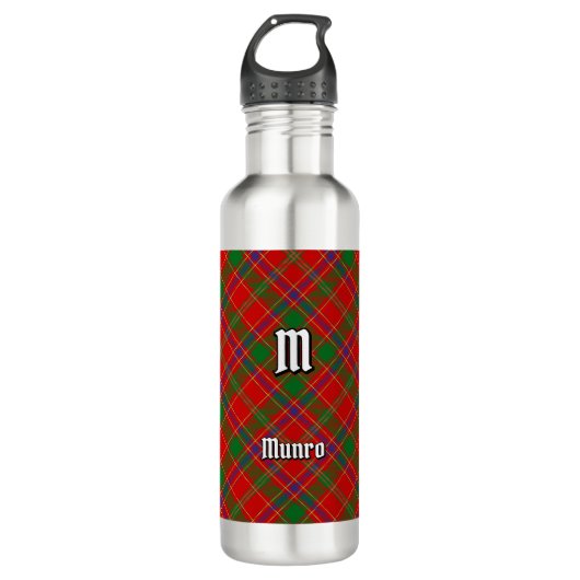 Clan Munro Tartan Edelstahlflasche (Vorderseite)