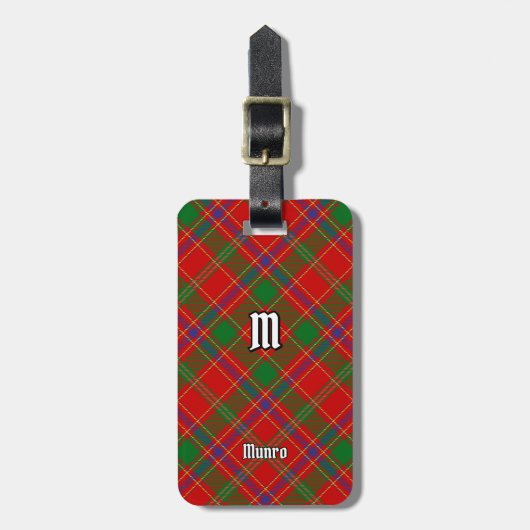 Clan Munro Tartan Gepäckanhänger (Vorderseite vertikal)