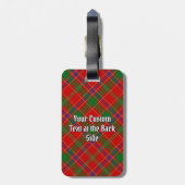 Clan Munro Tartan Gepäckanhänger (Rückseite vertikal)