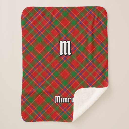 Clan Munro Tartan Sherpadecke (Vorderseite)