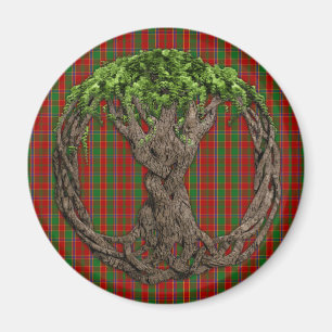 Clan Munro Tartan und keltischer Baum des Lebens Magnet