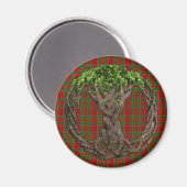 Clan Munro Tartan und keltischer Lebensbaum Magnet (Vorderseite/Rückseite)