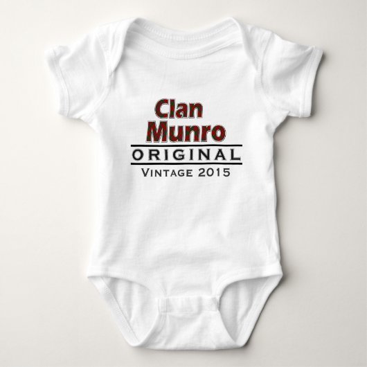 Clan Munro Vintag anpassen Baby Strampler (Vorderseite)
