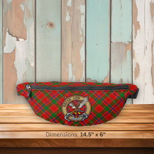 Clan Munro-Wappen über Tartan Bauchtasche