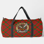 Clan Munro-Wappen über Tartan Duffle Bag (Vorderseite)