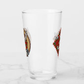 Clan Munro-Wappen über Tartan Glas (Links)