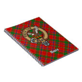 Clan Munro-Wappen über Tartan Notizblock (Rechte Seite)