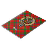Clan Munro-Wappen über Tartan Notizblock (Linke Seite)