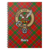 Clan Munro-Wappen über Tartan Notizblock (Vorderseite)