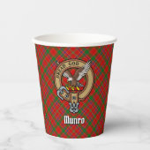 Clan Munro-Wappen über Tartan Pappbecher (Vorderseite)