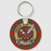 Clan Munro-Wappen über Tartan Schlüsselanhänger (Vorderseite)