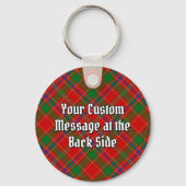 Clan Munro-Wappen über Tartan Schlüsselanhänger (Rückseite)