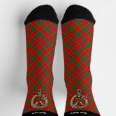 Clan Munro-Wappen über Tartan Socken (Oben)