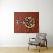 Clan Munro-Wappen über Tartan Wandteppich (Beispiel (Horizontal))