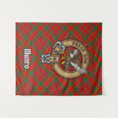 Clan Munro-Wappen über Tartan Wandteppich (Vorderseite (Horizontal))