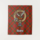 Clan Munro-Wappen über Tartan Wandteppich (Vorderseite)